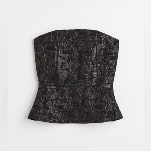 H&M Bandeau-style Peplum Top